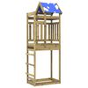 vidaXL Tour de jeu Marron 85 x 52,5 x 239 cm Bois solide impr&eacute;gn&eacute;