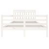 vidaXL Cadre de lit sans matelas blanc bois massif 140x200 cm