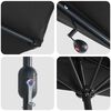 vidaXL Parasol de jardin Noir 294 x 150 x 224 cm Polyester et Acier