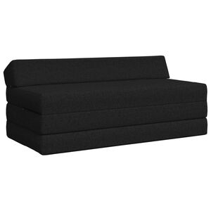 vidaXL Canap&eacute;-lit pliable Noir 120 x 60 x 49 cm Tissu
