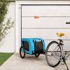 vidaXL Remorque de v&eacute;lo pour animaux de compagnie bleu et noir