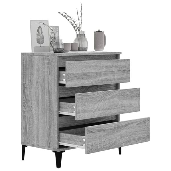 vidaXL Buffet Sonoma gris 60x35x70 cm Bois d'ing&eacute;nierie