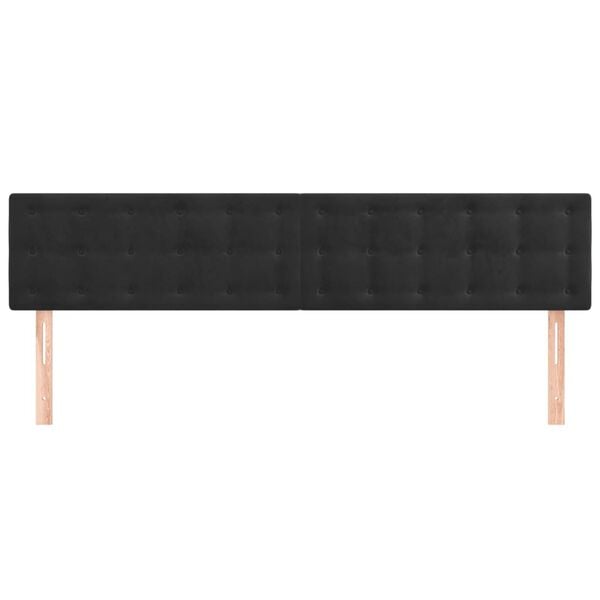 vidaXL T&ecirc;tes de lit Noir 180 x 5 x 78/88 cm Velours