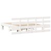 vidaXL Cadre de lit avec t&ecirc;te de lit Blanc 135 x 190 cm Pin massif