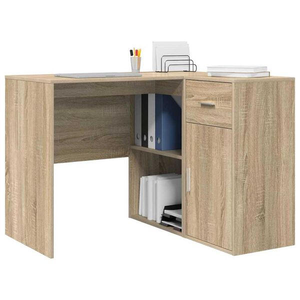 vidaXL Bureau d'angle avec tiroir Ch&ecirc;ne Sonoma 102 x 88 x 75 cm