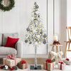vidaXL Sapin de No&euml;l avec 150 LED Blanc 150 cm PE et Acier