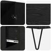 vidaXL Haut Armoire 2 pcs Ch&ecirc;ne noir Bois d'ing&eacute;nierie et verre
