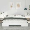 vidaXL Cadre de lit sur&eacute;lev&eacute; Blanc 200 x 200 cm Bois massif en pin
