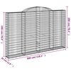 vidaXL Paniers &agrave; gabions arqu&eacute;s 5 pcs 300x30x180/200 cm fer galvanis&eacute;