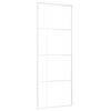 vidaXL Porte coulissante Verre ESG d&eacute;poli et aluminium 76x205 cm Blanc