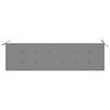 vidaXL Banc de jardin avec coussin gris 175 cm Bois de teck massif