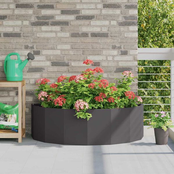 vidaXL Jardini&egrave;re Noir 120 x 60 x 35 cm Acier