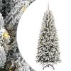 vidaXL Sapin de No&euml;l artificiel avec 300 LED avec support Blanc 240 cm