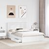 vidaXL Lit de Rangement Blanc 150 x 200 cm Bois d'ing&eacute;nierie