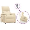 vidaXL Fauteuil Cr&egrave;me Tissu