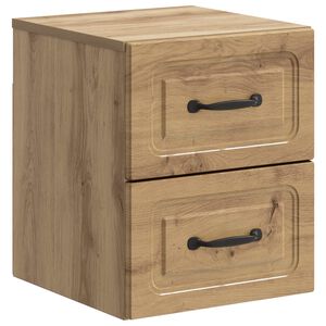 vidaXL Cabinet de chevet mural Ch&ecirc;ne artisanal 34,5 x 33 x 40 cm