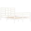 vidaXL Cadre de lit sans matelas blanc bois massif 140x200 cm