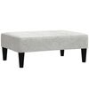 vidaXL Canap&eacute;-lit &agrave; 2 places avec tabouret Gris clair Tissu microfibre