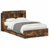 vidaXL Cadre de lit avec rangement Ch&ecirc;ne fum&eacute; 120 x 190 cm