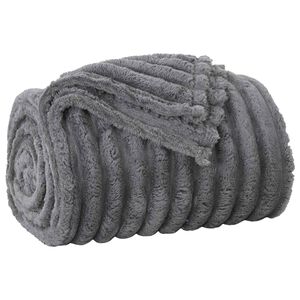 vidaXL plaid Gris fonc&eacute; 150 x 130 cm 0.51 kg Polaire