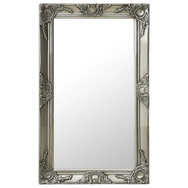 vidaXL Miroir mural style baroque 50x80 cm Argent&eacute;