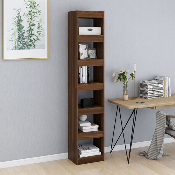 vidaXL Biblioth&egrave;que/S&eacute;parateur de pi&egrave;ce Ch&ecirc;ne Marron 40x30x198 cm