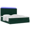 vidaXL Cadre de lit ottoman avec matelas vert fonc&eacute; 200x200 cm velours