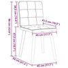 vidaXL Chaises &agrave; manger lot de 6 noir tissu