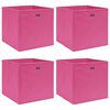 vidaXL Bo&icirc;tes de rangement 4 pcs Rose 32x32x32 cm Tissu