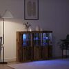 vidaXL Buffet LED 3 pcs Bois ancien 123 x 37 x 100 cm