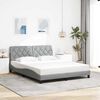 vidaXL Cadre de lit sans matelas gris clair 160x200 cm tissu