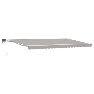 vidaXL Auvent r&eacute;tractable Gris clair 500 &times; 350 cm Tissu et Aluminium