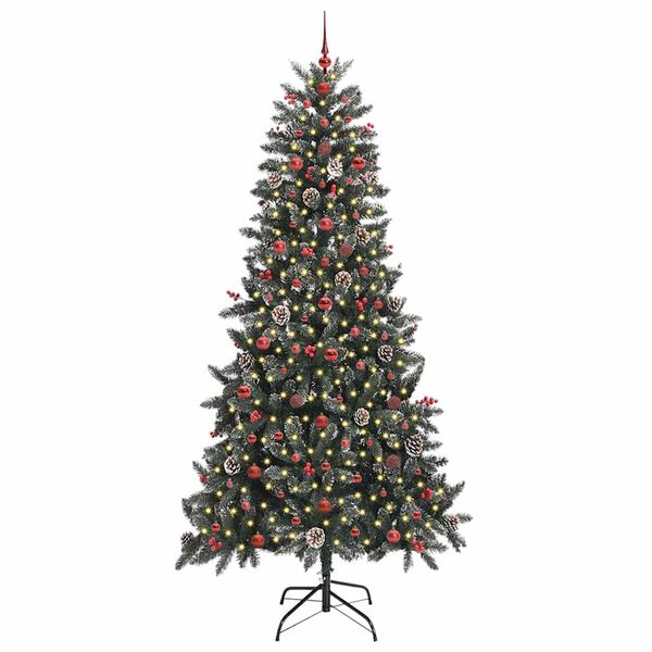 vidaXL Sapin de No&euml;l artificiel Vert 240 cm PVC, plastique et acier