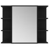 vidaXL Ensemble de meubles de salle de bain 4 pcs Noir Agglom&eacute;r&eacute;