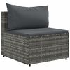 vidaXL Salon de jardin 4 pcs avec coussins Gris Résine tressée