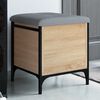 vidaXL Banc de rangement ch&ecirc;ne sonoma 42x42x45 cm bois d'ing&eacute;nierie