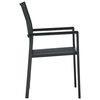 vidaXL Ensemble &agrave; manger de jardin 5 pcs Noir