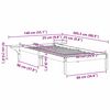 vidaXL Cadre de lit Brun cire 90 x 200 cm Pin massif