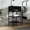 vidaXL Table de chevet noir 35x34,5x70 cm bois d&rsquo;ing&eacute;nierie
