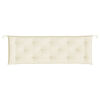 vidaXL Coussin de banc de jardin blanc crème 150x50x7 cm tissu oxford