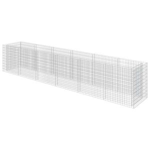 vidaXL Lit sur&eacute;lev&eacute; &agrave; gabion Acier galvanis&eacute; 540x90x100 cm