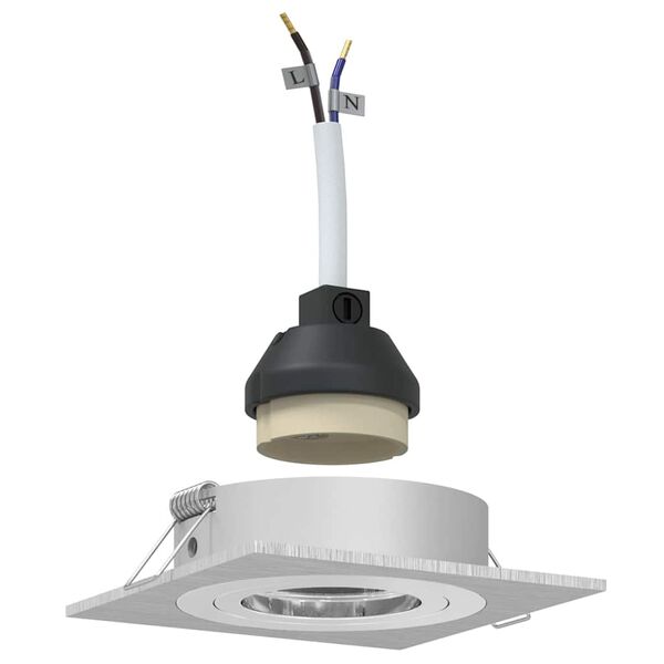 vidaXL Projecteur 12 pcs Argent&eacute; 9 x 9 x 2 cm Aluminium