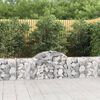 vidaXL Paniers à gabions arqués 50 pcs 200x30x60/80 cm Fer galvanisé