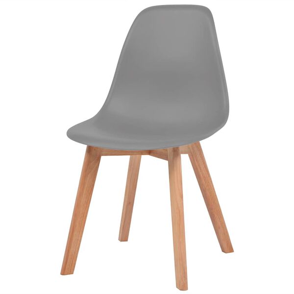 vidaXL Chaises &agrave; manger lot de 6 Gris Plastique
