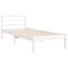 vidaXL Cadre de lit sans matelas blanc bois massif