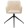 vidaXL Chaises pivotantes &agrave; manger lot de 6 Cr&egrave;me Tissu