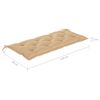 vidaXL Banc de jardin avec coussin beige 120 cm Bois de teck massif