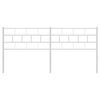 vidaXL T&ecirc;te de lit m&eacute;tal blanc 200 cm
