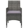 vidaXL Ensemble &agrave; manger de jardin 5 pcs Gris