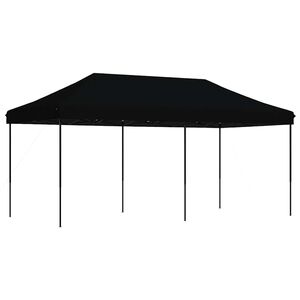 vidaXL Tente de r&eacute;ception pliable escamotable noir 580x292x315 cm